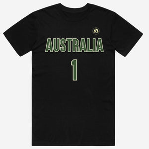 Dyson Daniels Australian Boomers Player Casual Cotton Black T-Shirt