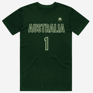 Dyson Daniels Australian Boomers Player Casual Cotton Green T-Shirt