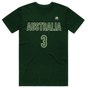 Australian Boomers Giddey Player Casual Cotton Green T-Shirt