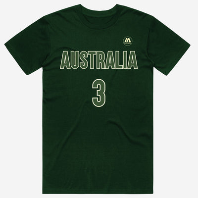 Australian Boomers Giddey Player Casual Cotton Green T-Shirt
