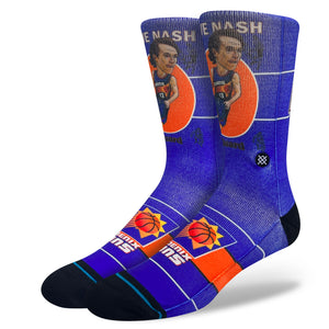 Steve Nash Phoenix Suns Retro Big Head NBA Socks
