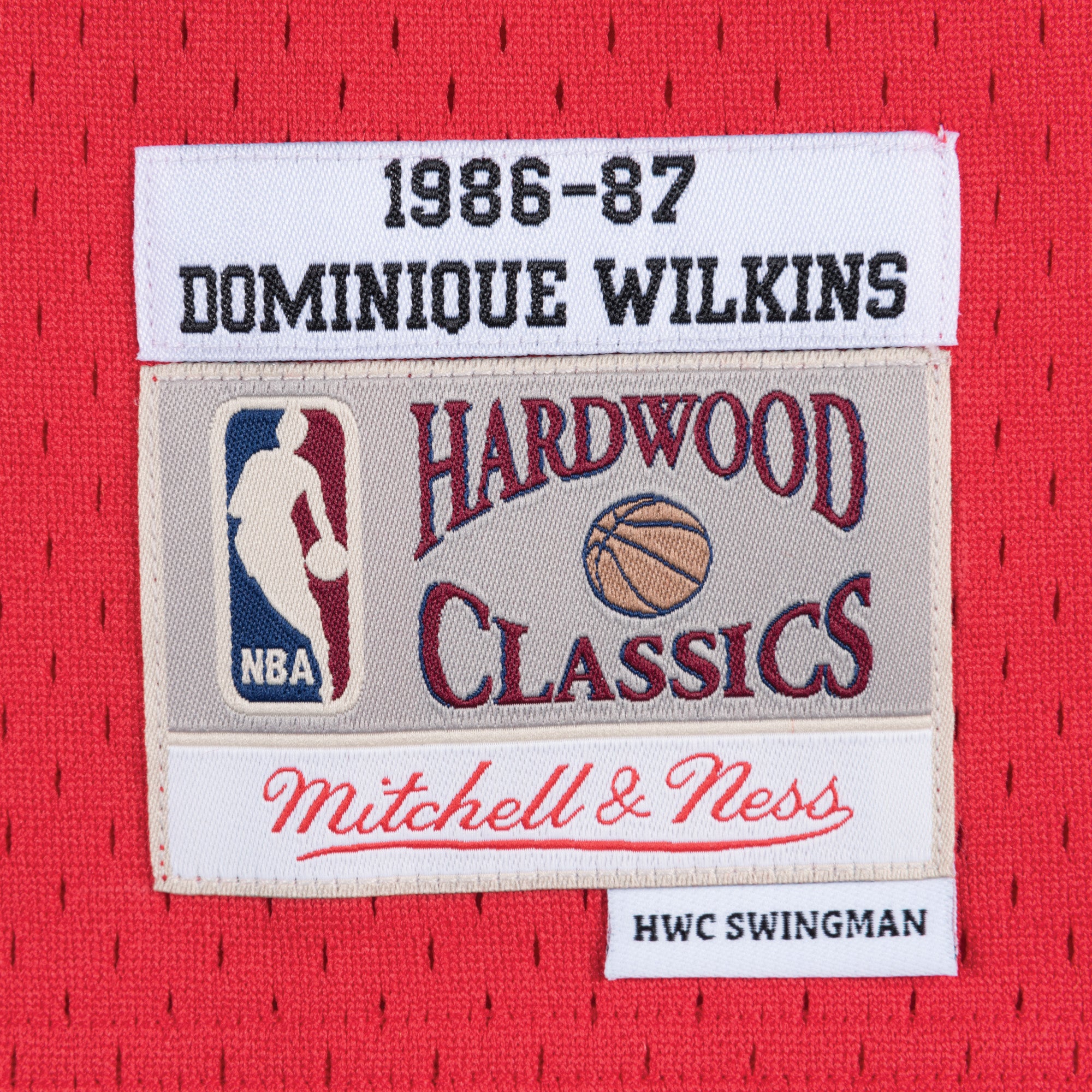 Men's Mitchell & Ness Dominique Wilkins Black Atlanta Hawks 1986-87 Hardwood Classics Reload Swingman Jersey