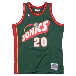 GARY PAYTON SEATTLE SUPERSONICS NBA HARDWOOD CLASSICS THROWBACK SWINGMAN JERSEY - Basketball Jersey World