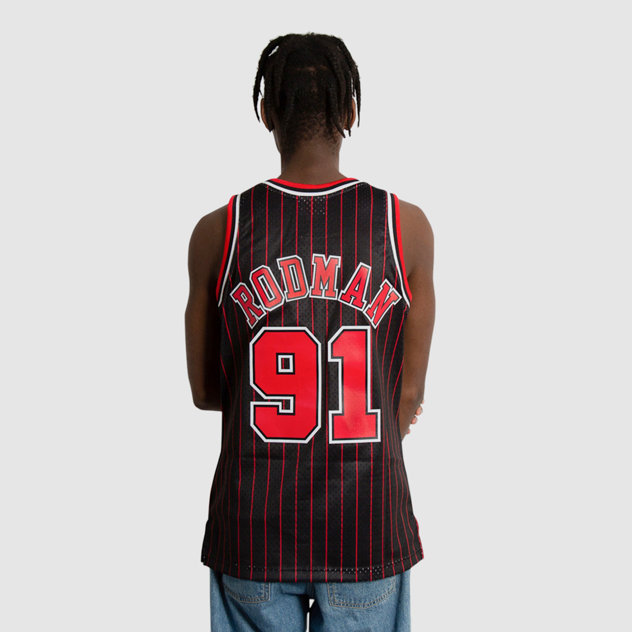 NBA_ Scottie 91 Dennis Pippen Rodman Jerseys Wholesale Derrick Black 1 Rose  Jersey Black Red Stripe White Shorts''nba''jersey 