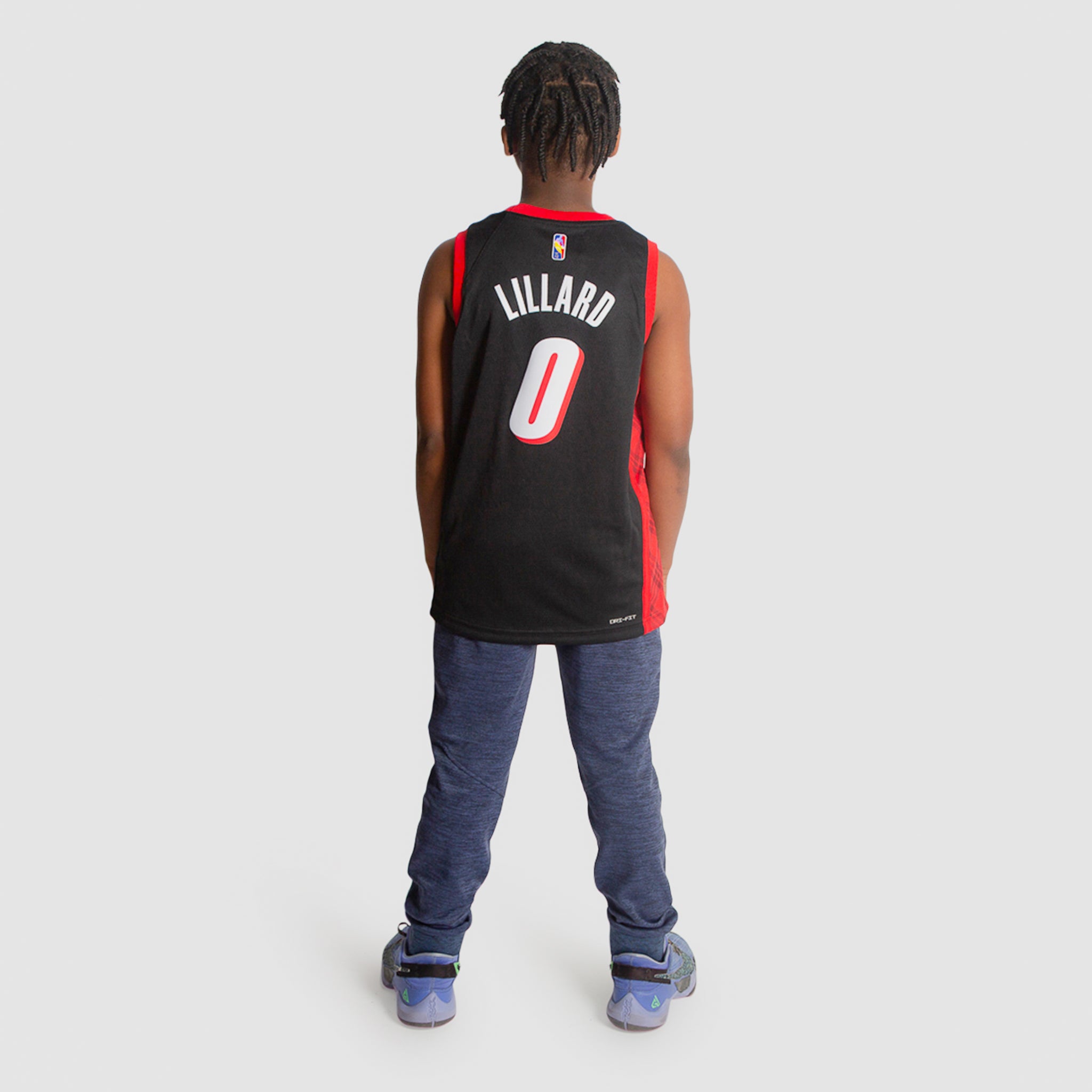 Nike NBA Portland Trail Blazers City Edition Mixtape Damian Lillard Maillot  Jersey Black Men's - US