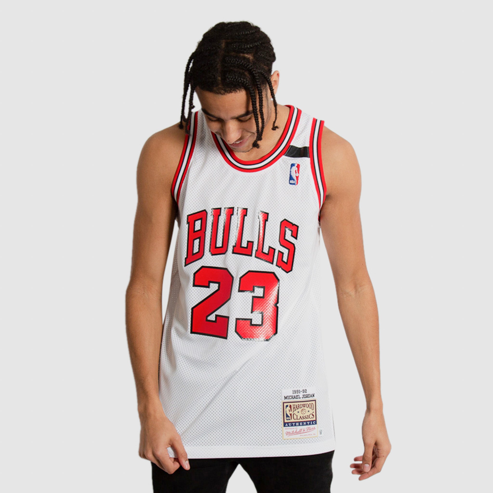 Camiseta Michael Jordan NBA Authentic - White Bulls 91