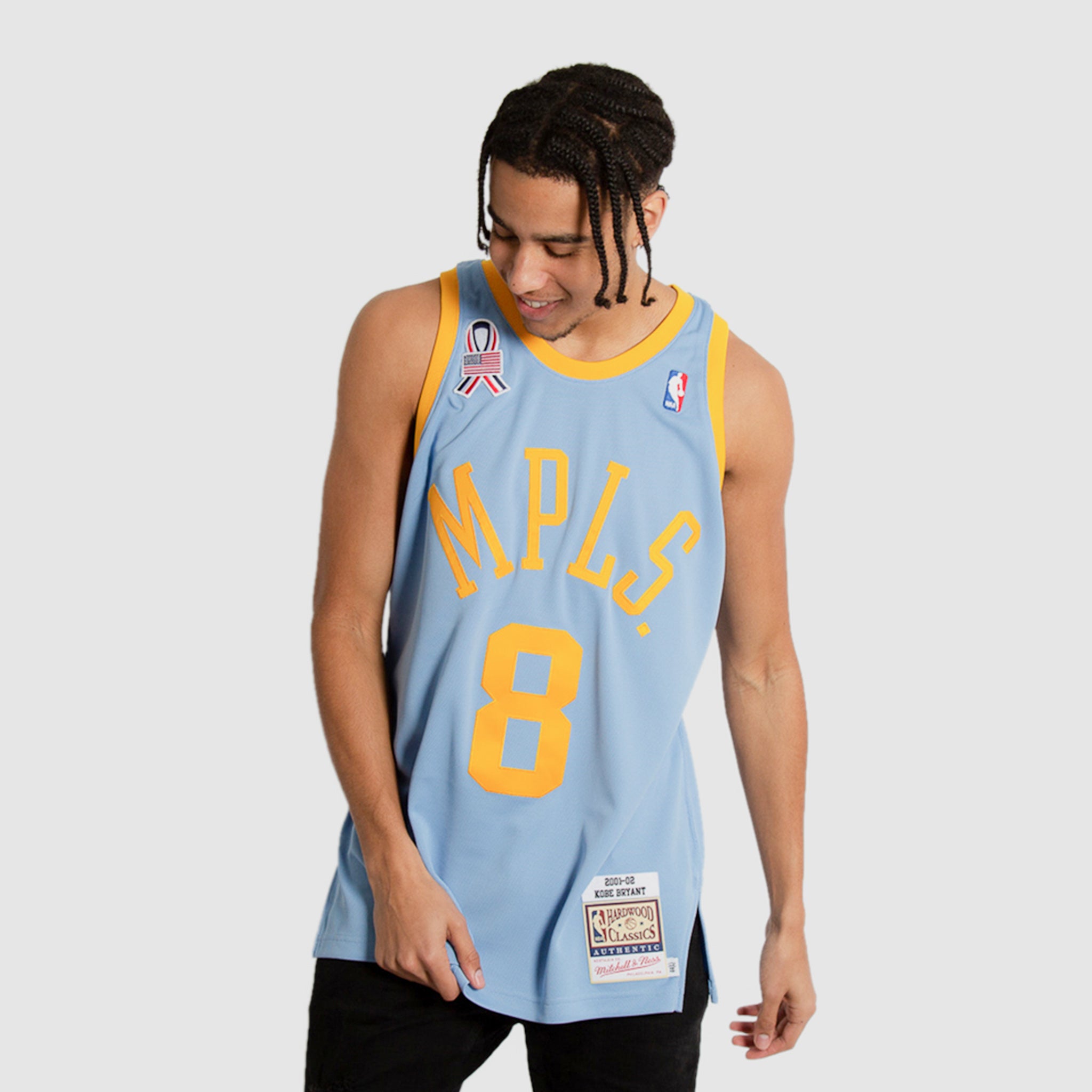 K. Bryant 8 Minneapolis Light Blue Retro Basketball Jersey with