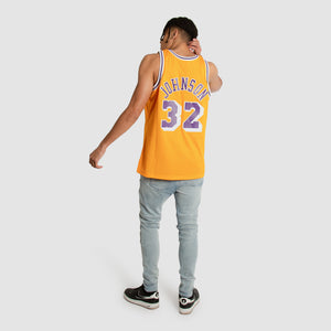 Magic Johnson Los Angeles Lakers Throwback NBA Swingman Jersey