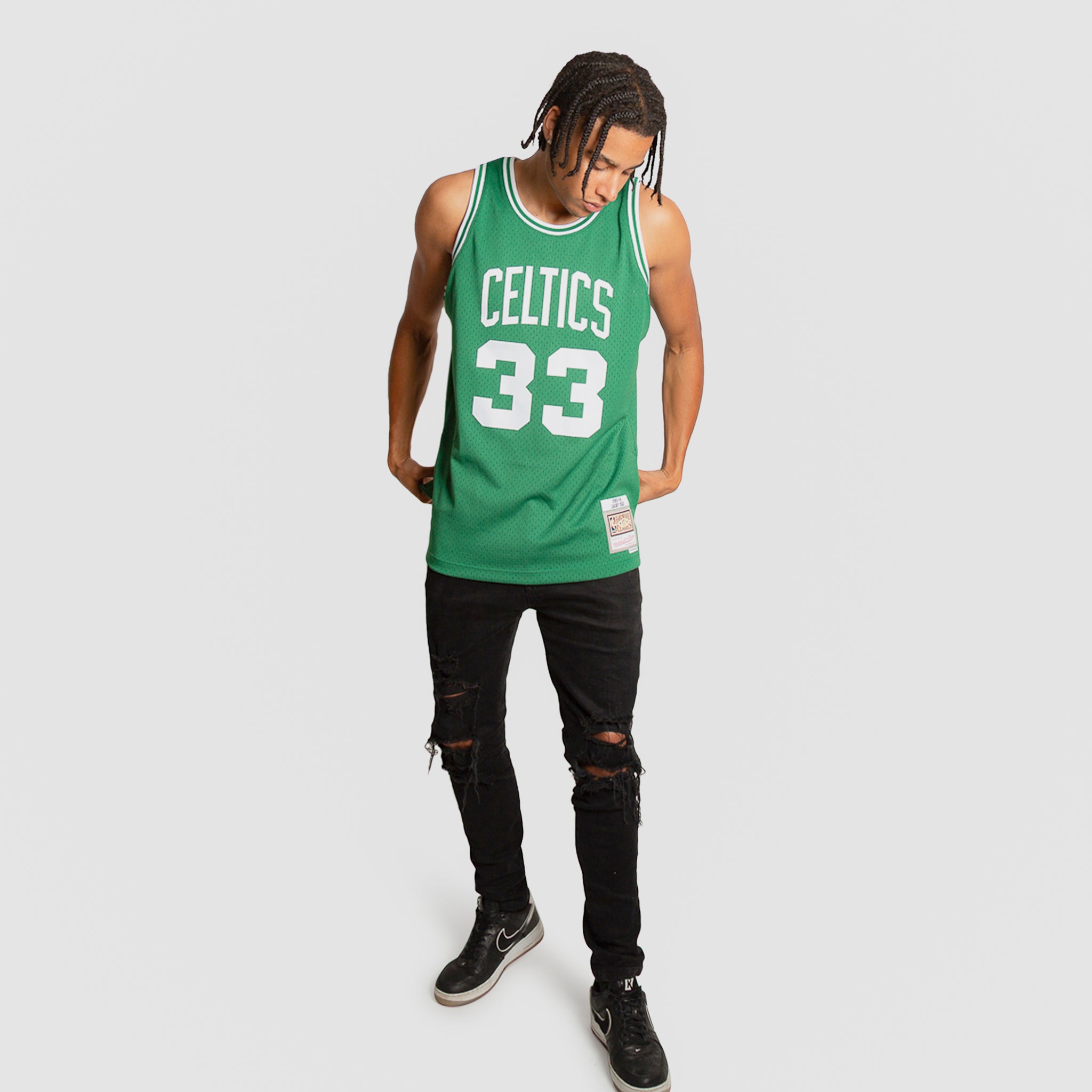 Boston Celtics #33 Larry Bird jersey NBA Champion Hardwood