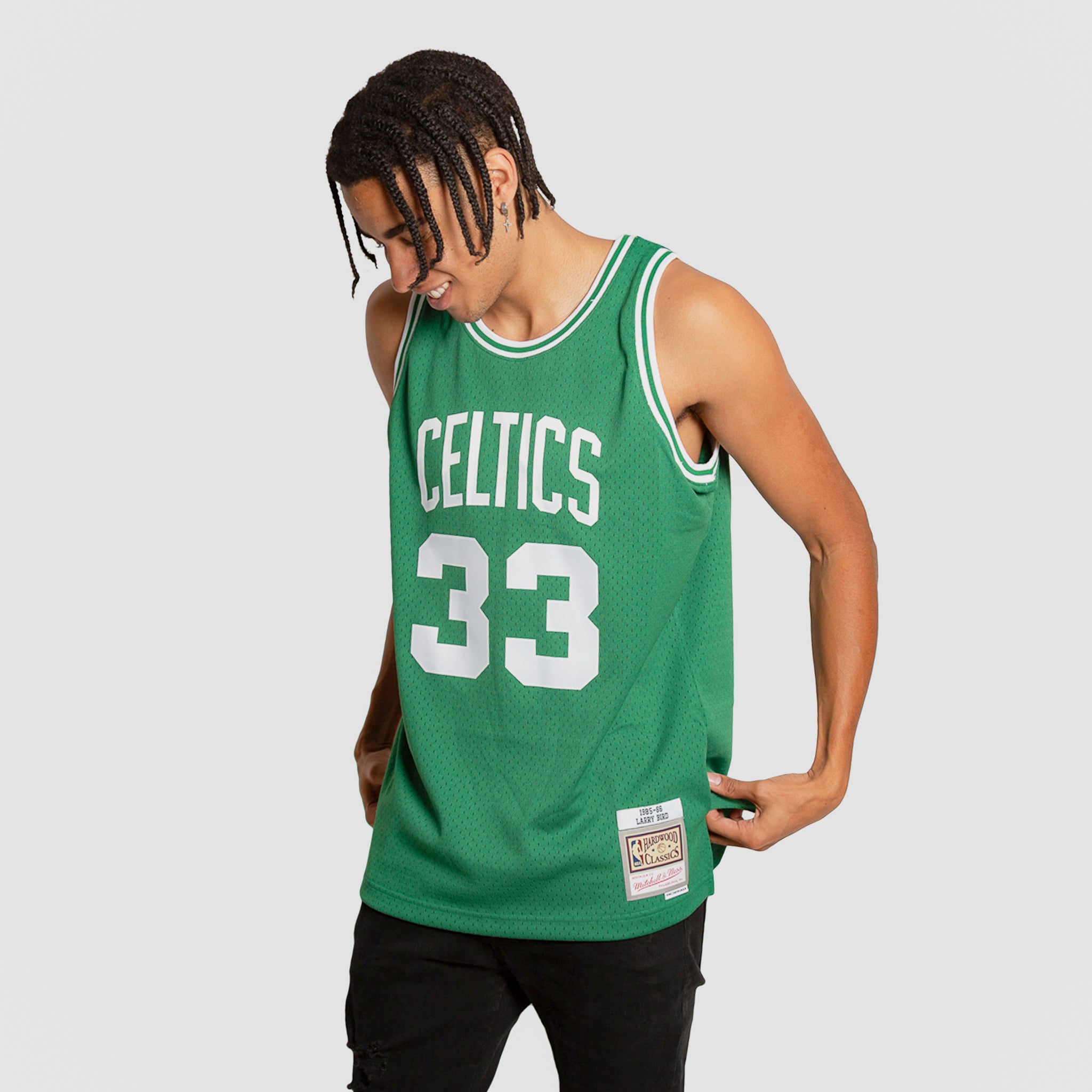 Mitchell & Ness Larry Bird Shooting Shirt in Green for Men