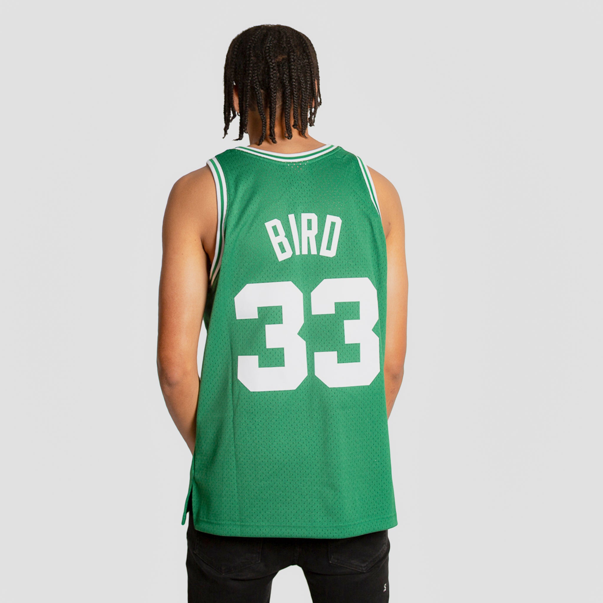 Larry Bird #33 Boston Celtics Adidas Hardwood Classics Jersey Size XL  Length +2