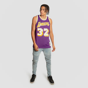 Magic Johnson Los Angeles Lakers Throwback NBA Swingman Jersey