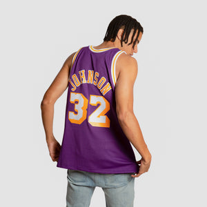 Magic Johnson Los Angeles Lakers Throwback NBA Swingman Jersey