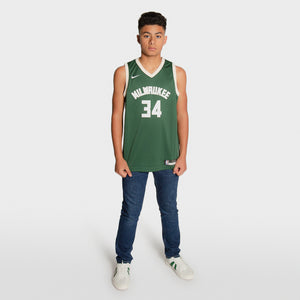 Giannis Antetokounmpo Milwaukee Bucks 2025 Icon Edition Youth NBA Swingman Jersey