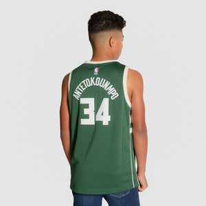 Giannis Antetokounmpo Milwaukee Bucks 2025 Icon Edition Youth NBA Swingman Jersey