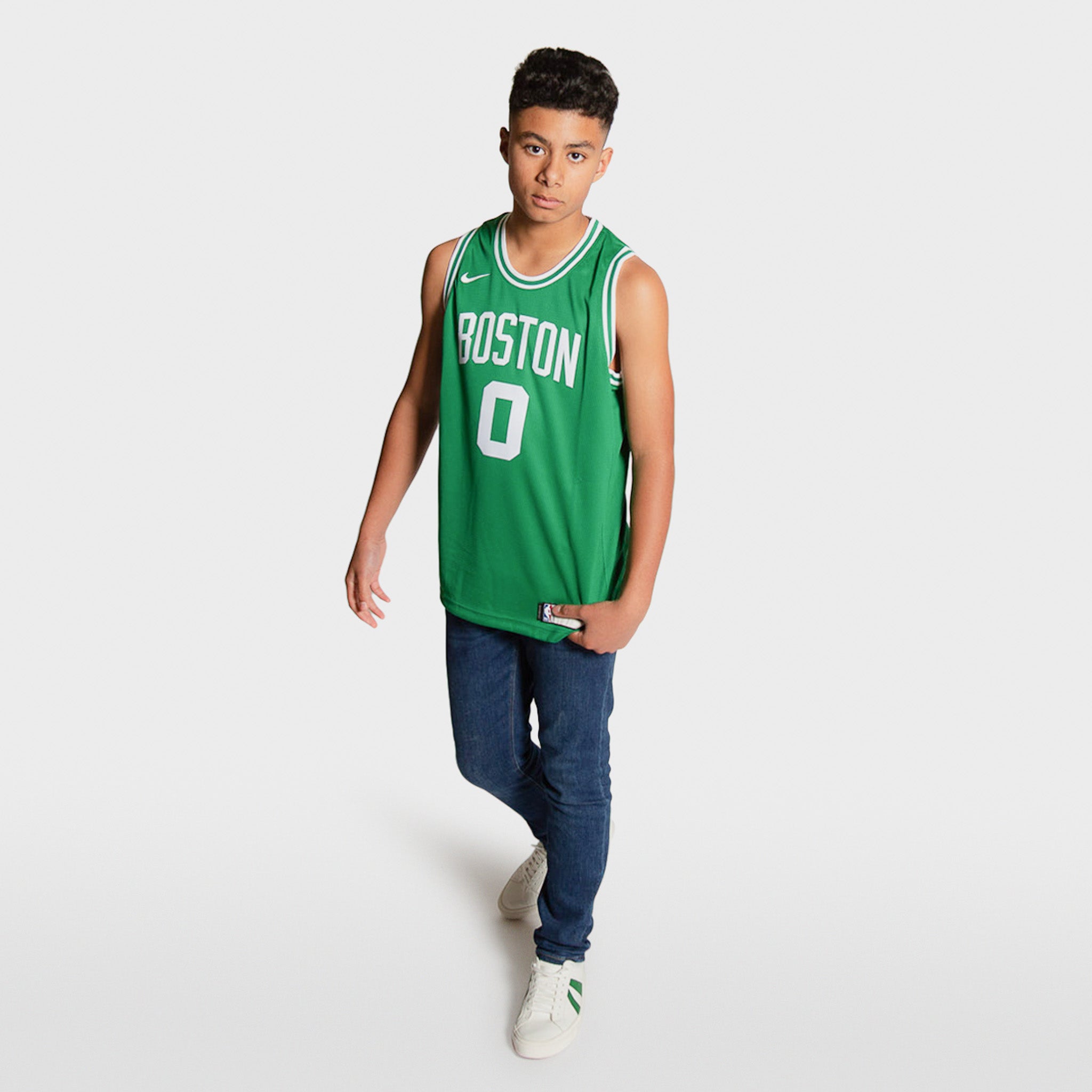 Youth Jayson Tatum #0 City White Boston Celtics 2020-21 Jerseys