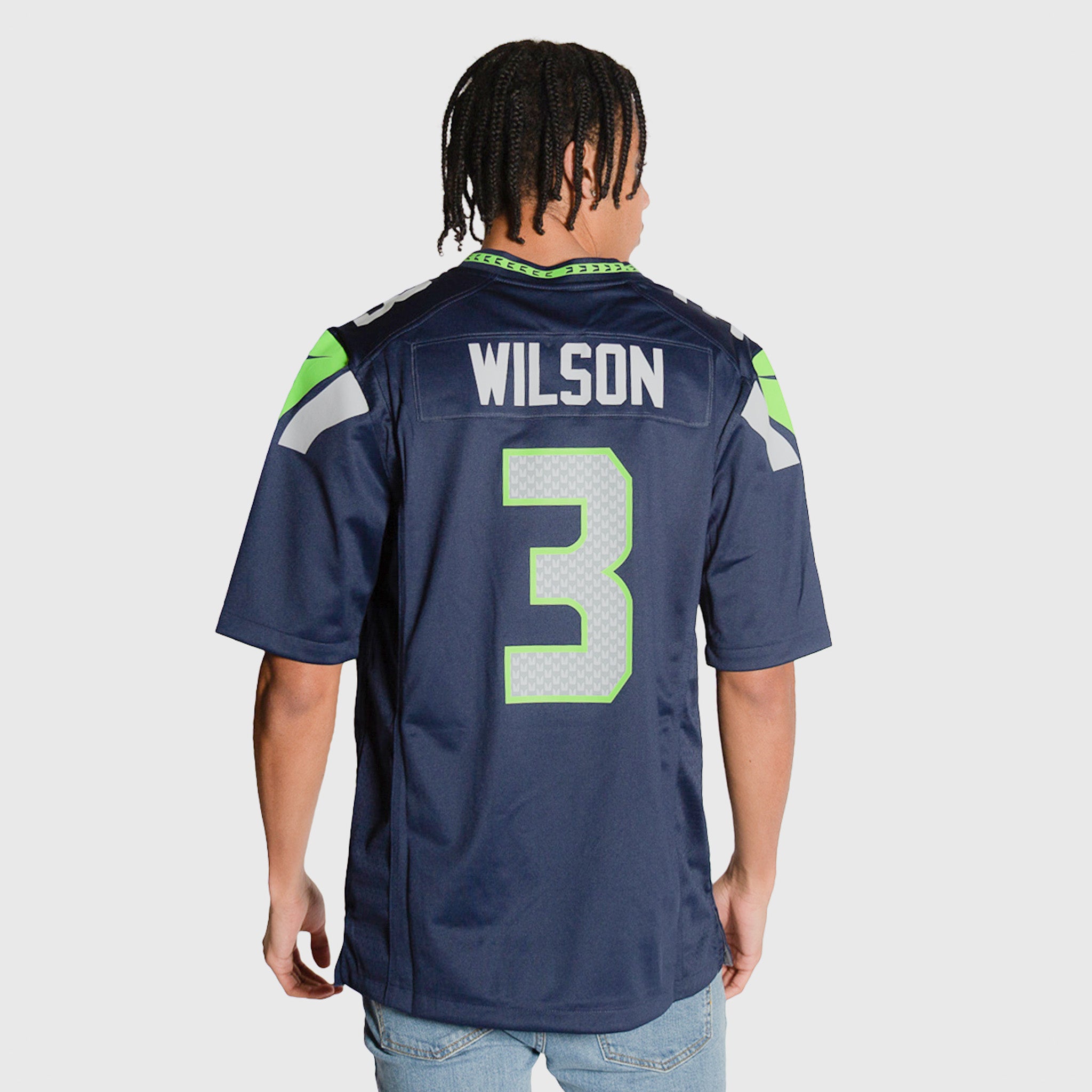 Russell Wilson Seattle Seahawks Home NFL Game Jersey – Basketball