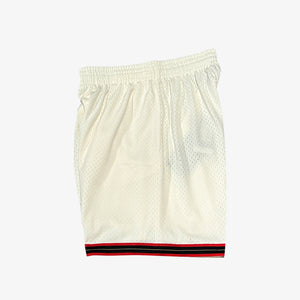 Philadelphia 76ers Hardwood Classics Throwback Off White Swingman NBA Shorts