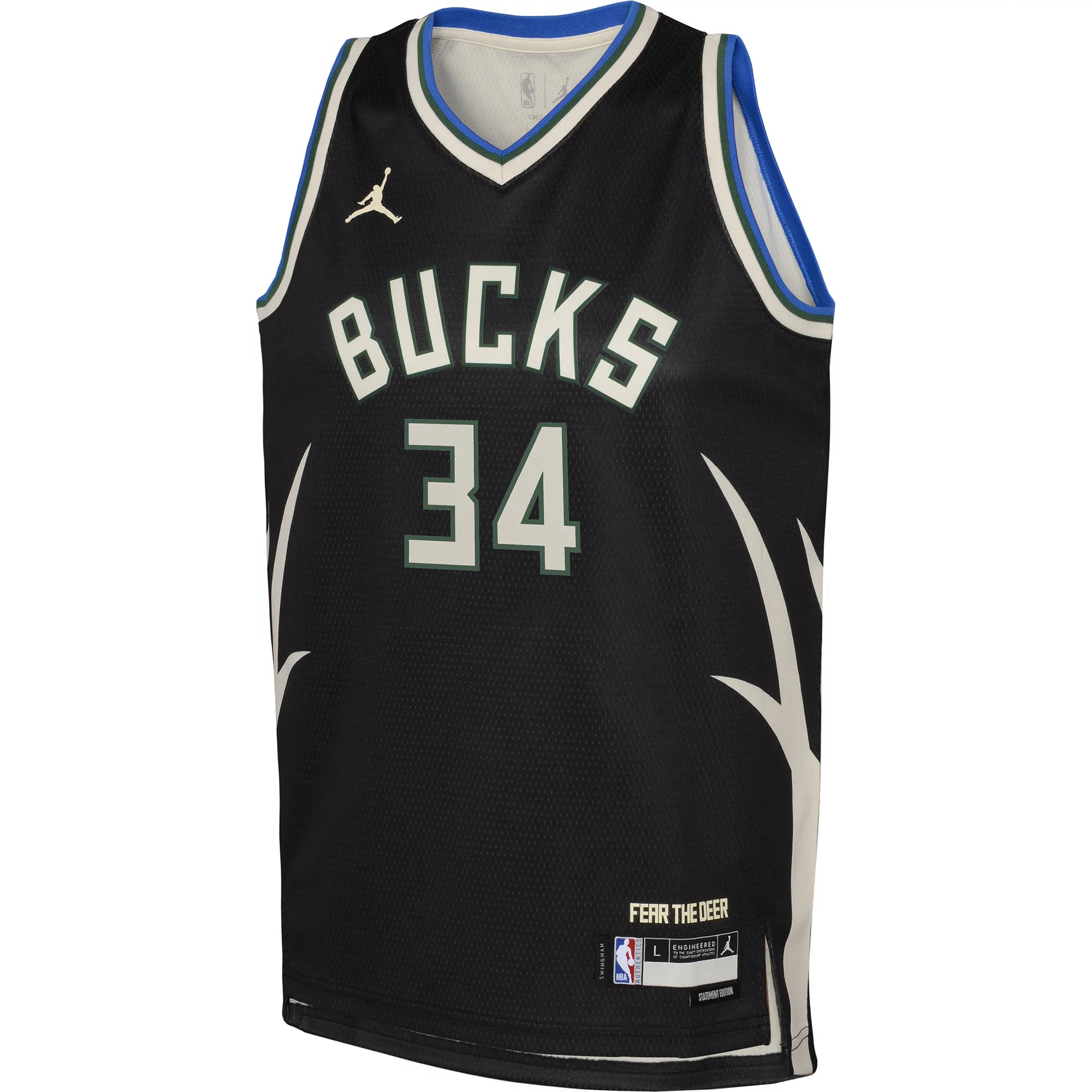 Giannis Antetokounmpo Milwaukee Bucks 2025 Statement Edition Youth NBA Basketball Jersey World