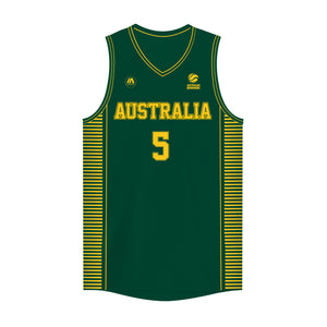 Patty Mills Australian Boomers National Away Green Jersey
