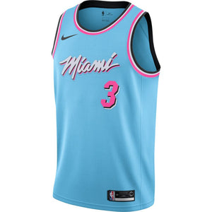 Dwyane Wade 'Vice Wave' Miami Heat City Edition NBA Swingman Jersey