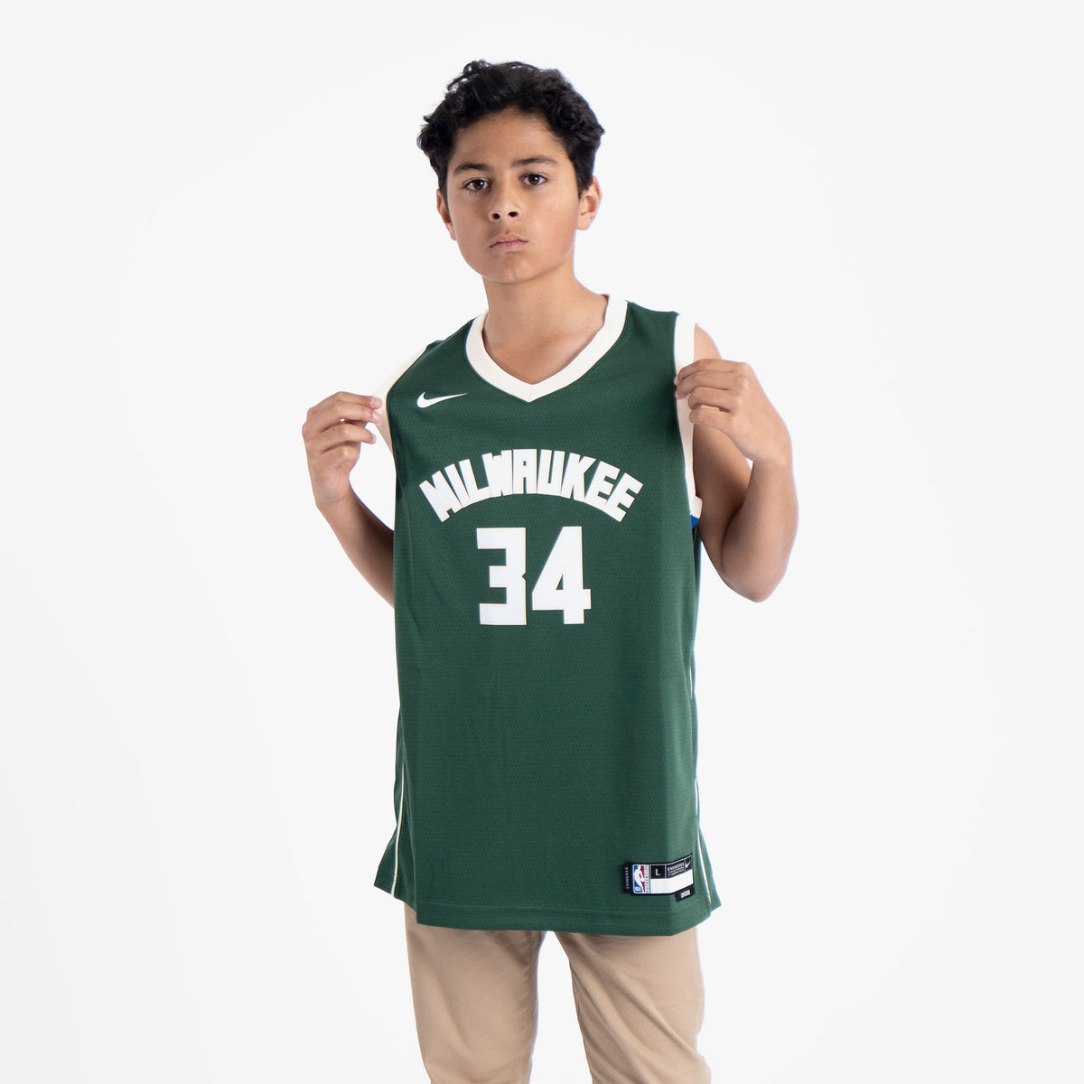 Giannis Antetokounmpo Milwaukee Bucks 2025 Icon Edition Youth NBA Swin â Basketball Jersey World