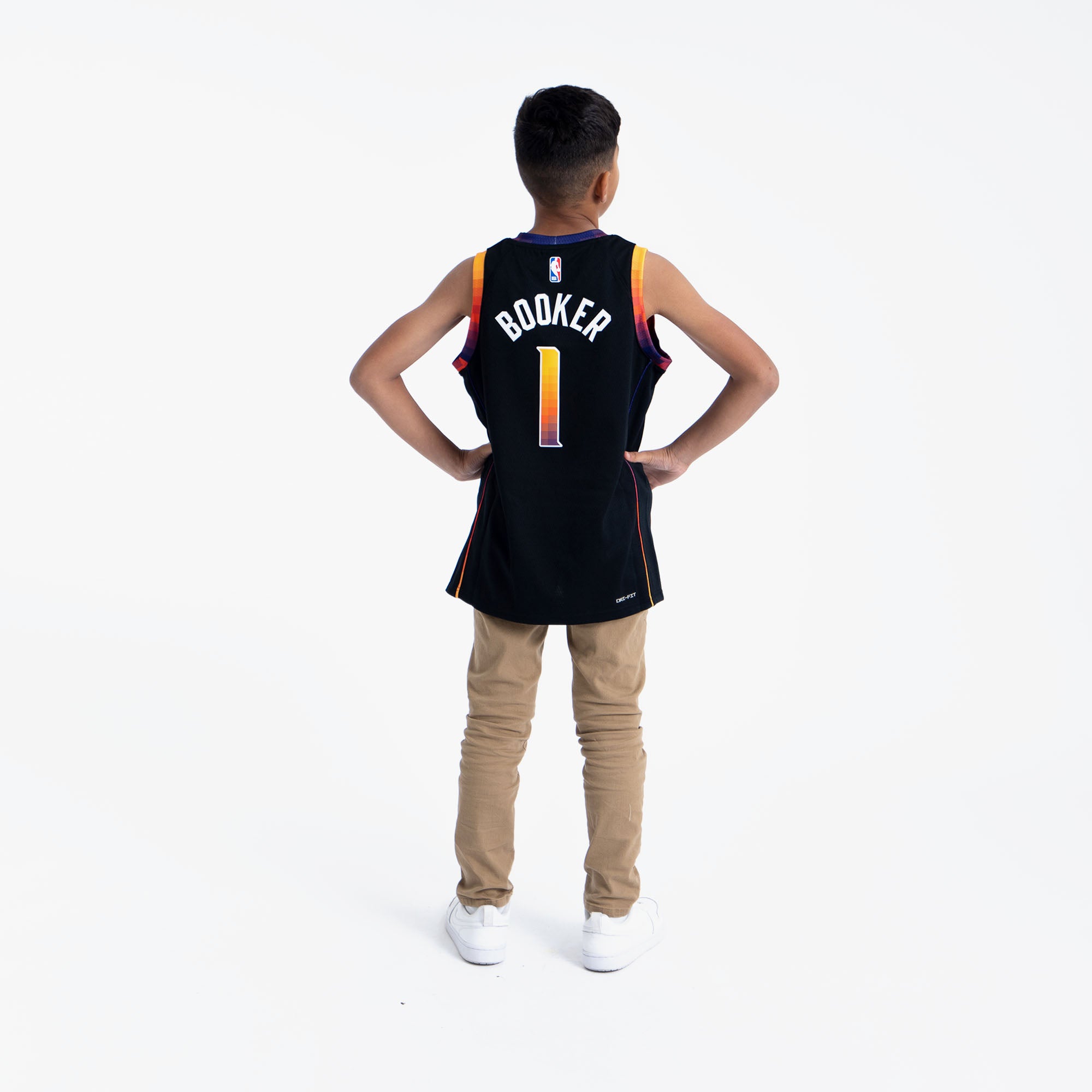 Youth Jordan Brand Devin Booker Black Phoenix Suns Swingman Jersey