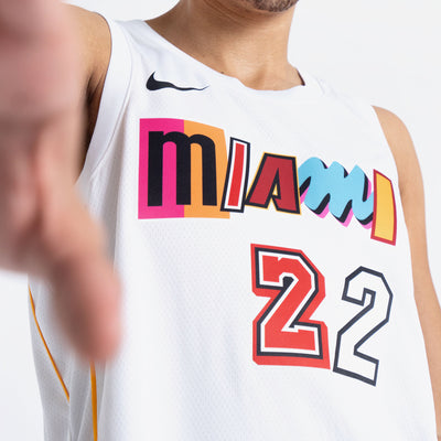 75th Anniversary Miami Heat BUTLER#22 White NBA Jersey - Kitsociety