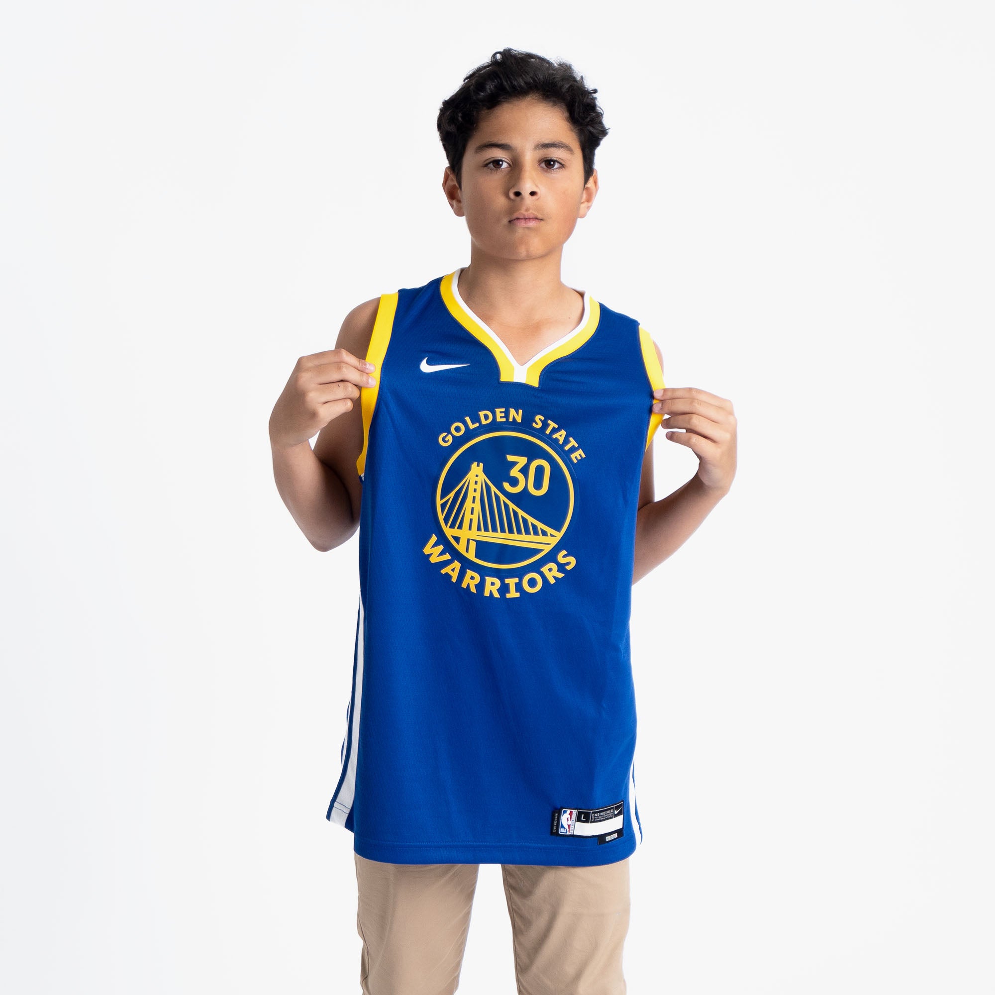 Nike NBA Golden State Warriors Curry #30 Jersey - White - Mens