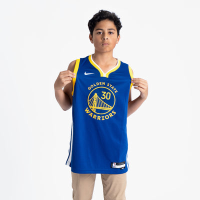 Youth Nike Stephen Curry White Golden State Warriors Hardwood Classics  Swingman Badge Jersey - San Francisco Classic Edition