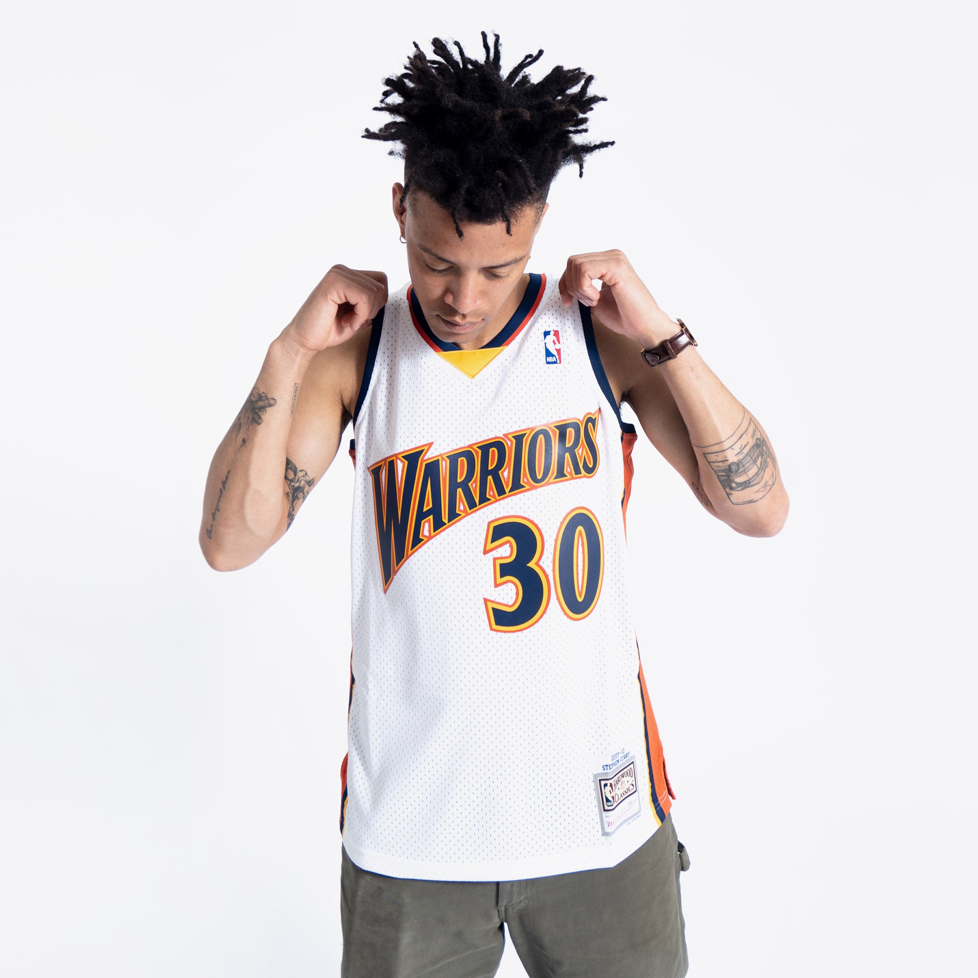 Stephen Curry Golden State Warriors HWC Throwback NBA Swingman Jersey –  Basketball Jersey World