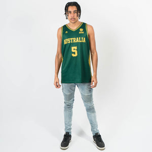 Patty Mills Australian Boomers National Away Green Jersey