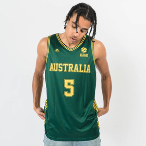 Patty Mills Australian Boomers National Away Green Jersey