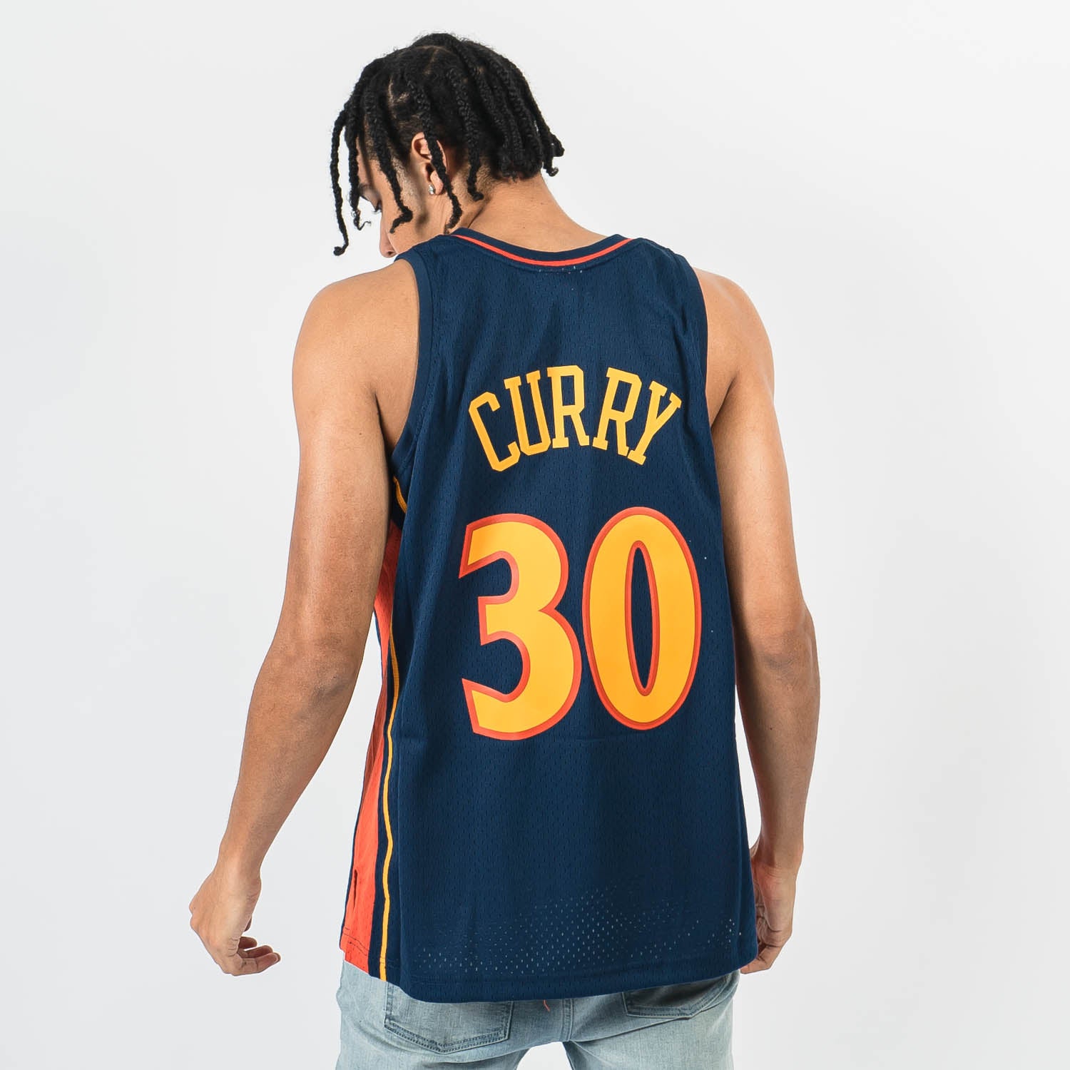 Mitchell & Ness Stephen Curry Golden State Warriors NBA Throwback Jersey -  Navy