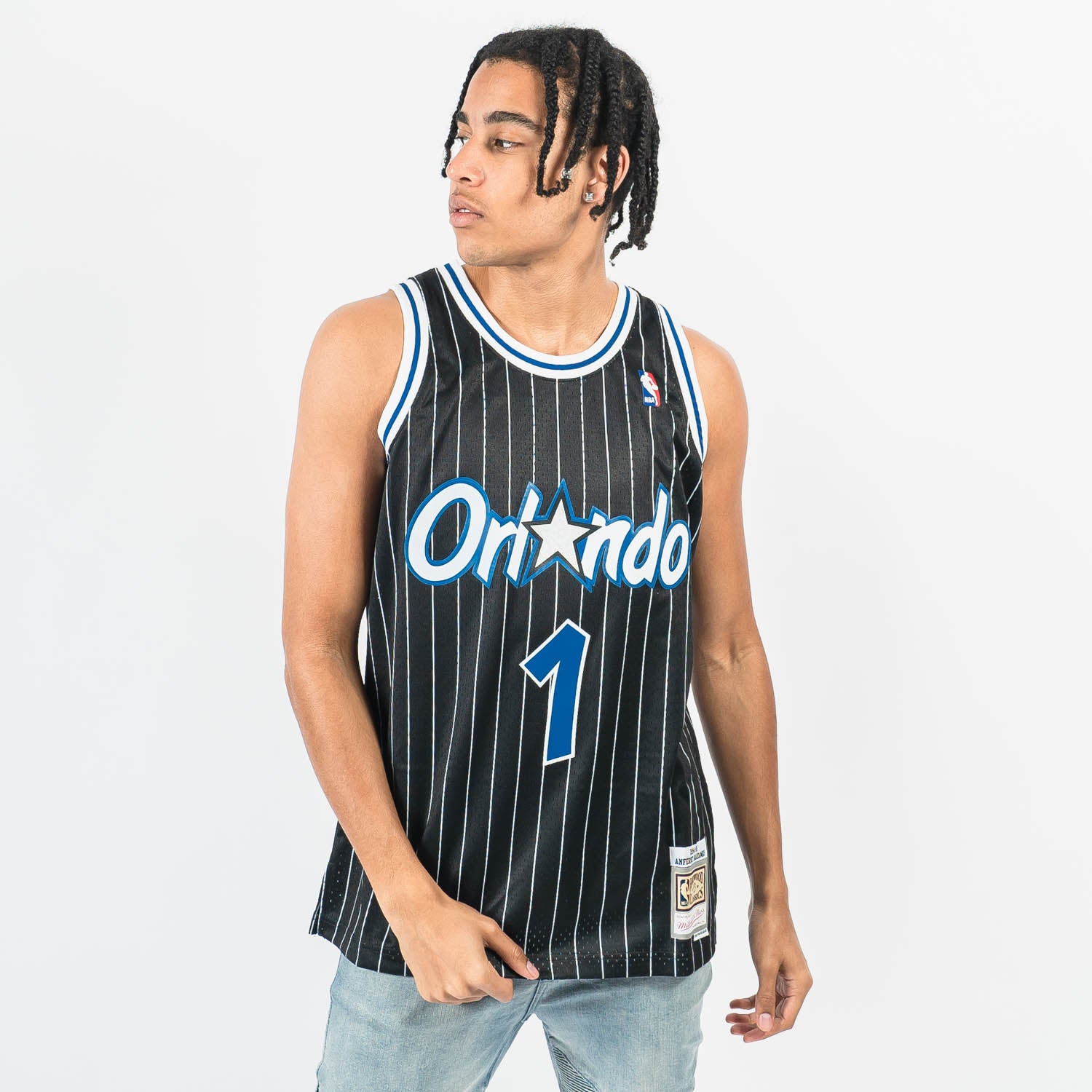 Orlando Magic Johnson Adidas Basketball Jersey NBA Black and 