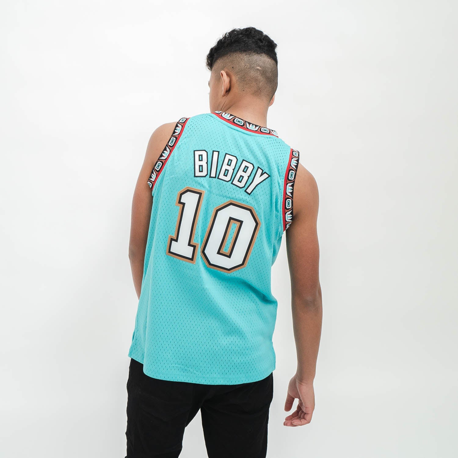 Vancouver Grizzlies #10 Bibby B&W Swingman Jersey