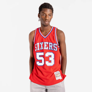 Darryl Dawkins Philadelphia 76ers Hardwood Classics Throwback NBA Swingman Jersey