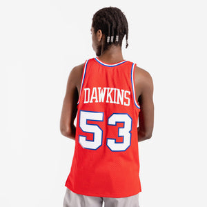 Darryl Dawkins Philadelphia 76ers Hardwood Classics Throwback NBA Swingman Jersey