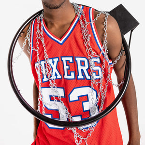 Darryl Dawkins Philadelphia 76ers Hardwood Classics Throwback NBA Swingman Jersey