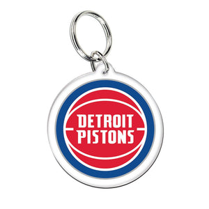 Detroit Pistons Premium Acrylic Team Logo NBA Keyring