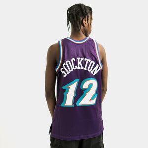 John Stockton Utah Jazz Hardwood Classics Throwback NBA Swingman Jersey