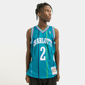 Larry Johnson Charlotte Hornets Throwback NBA Swingman Jersey