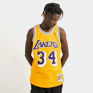 Shaquille O'Neal Los Angeles Lakers HWC Throwback NBA Swingman Jersey