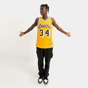 Shaquille O'Neal Los Angeles Lakers HWC Throwback NBA Swingman Jersey