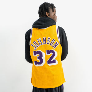 Magic Johnson Los Angeles Lakers Throwback NBA Swingman Jersey