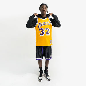 Magic Johnson Los Angeles Lakers Throwback NBA Swingman Jersey