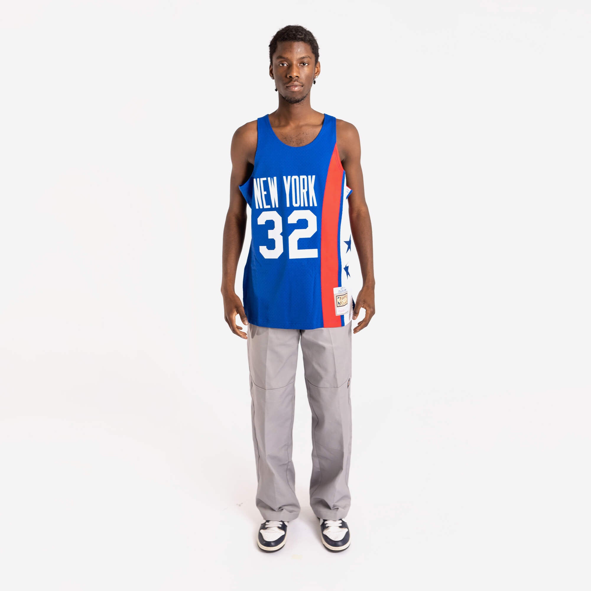 Men's New York Nets Julius Erving Mitchell & Ness Blue Hardwood Classics Authentic Jersey