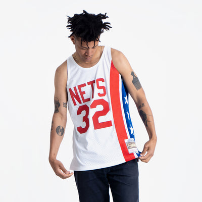 Men's Philadelphia 76ers Julius Erving Mitchell & Ness Royal/White Hardwood Classics Reversible Tank Top