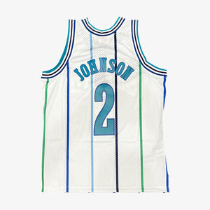 Larry Johnson Charlotte Hornets Hardwood Classics Throwback NBA Swingman Jersey