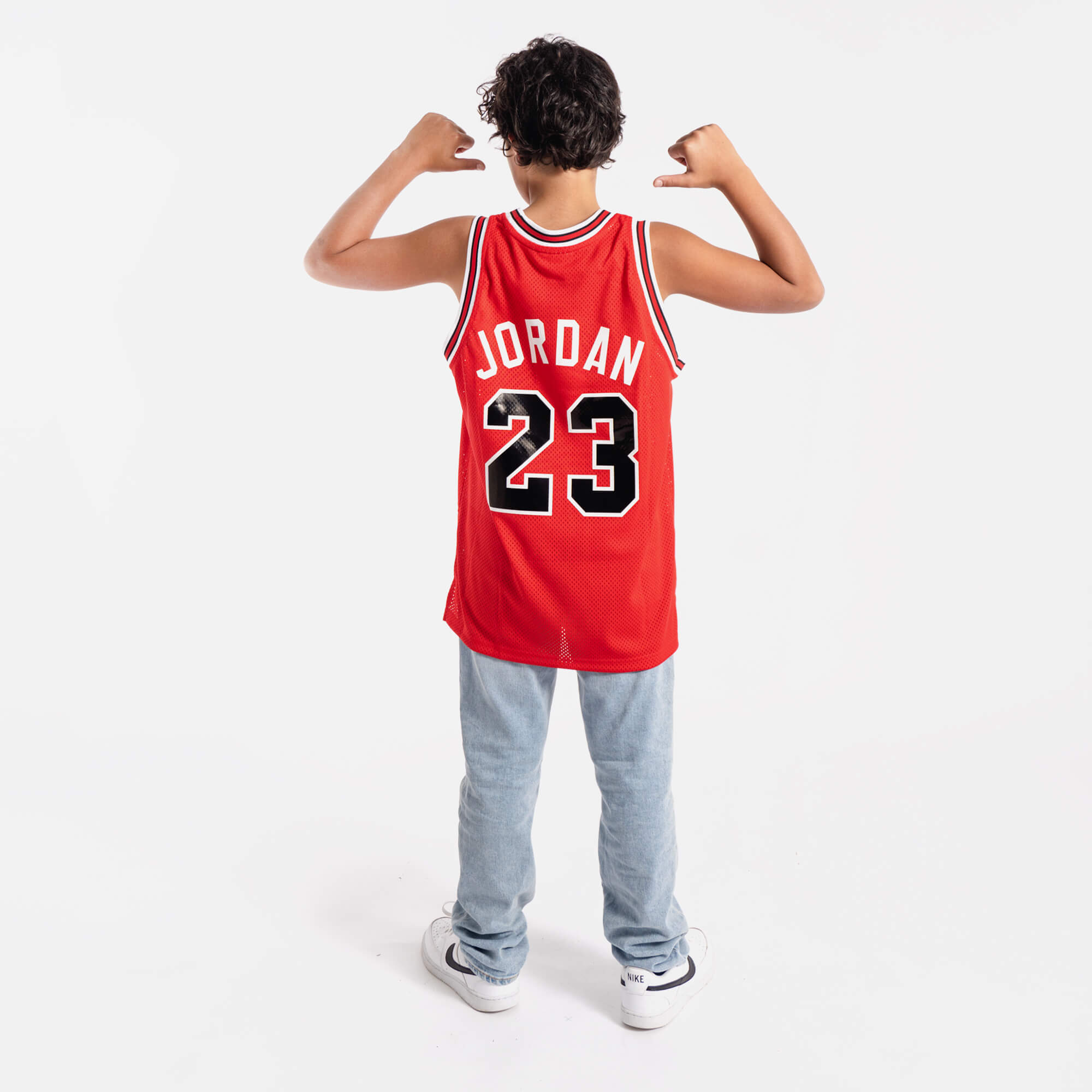 100% Authentic Michael Jordan Mitchell Ness 97 98 Bulls Jersey M 10/12  Youth Boy